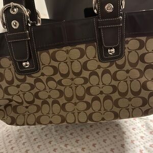 Coach Brown Signature Tote Bag